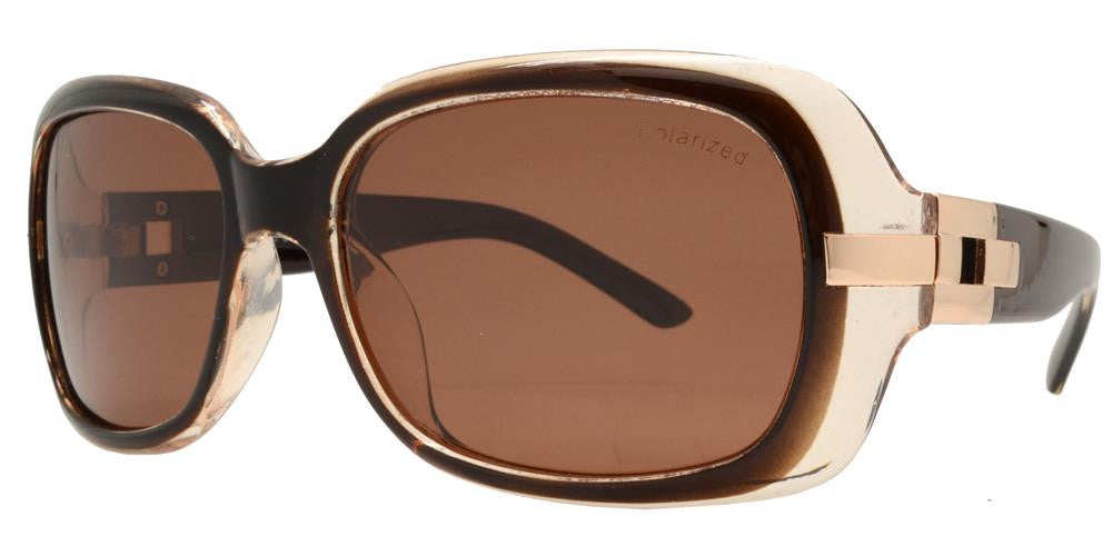 Wholesale - PL 7585 - Women's Square Fashion Plastic Polarized Sunglasses - Dynasol Eyewear