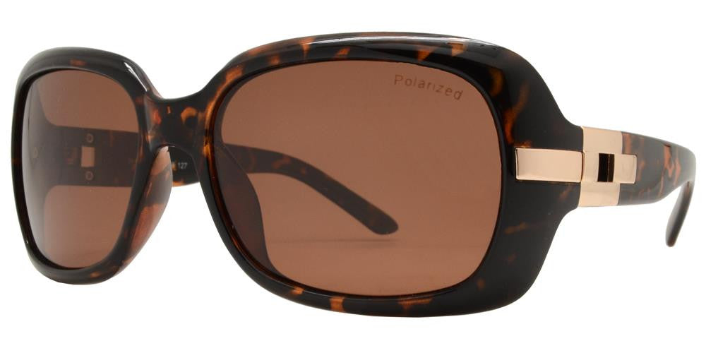 Wholesale - PL 7585 - Women's Square Fashion Plastic Polarized Sunglasses - Dynasol Eyewear