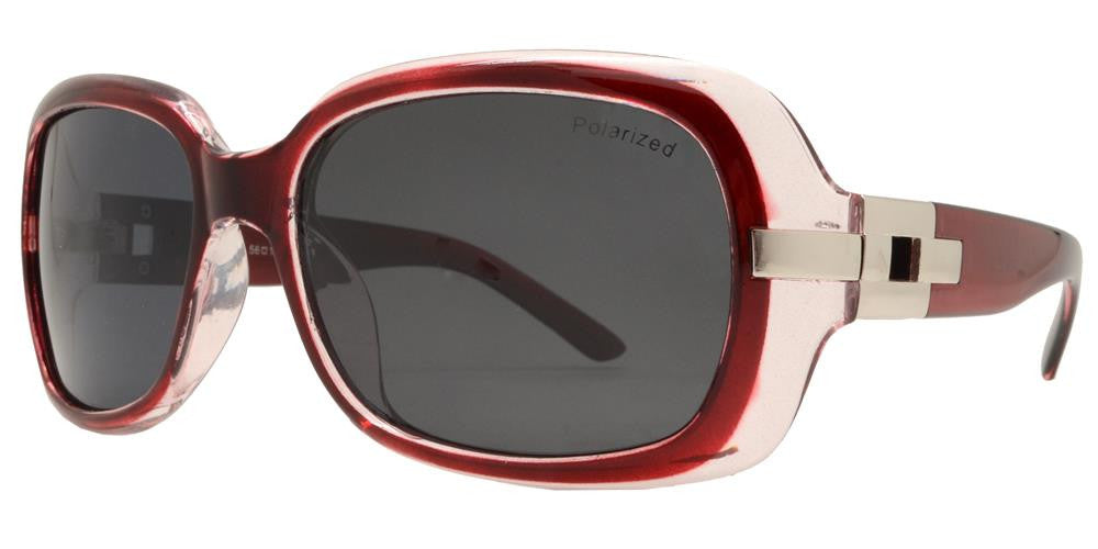 Wholesale - PL 7585 - Women's Square Fashion Plastic Polarized Sunglasses - Dynasol Eyewear