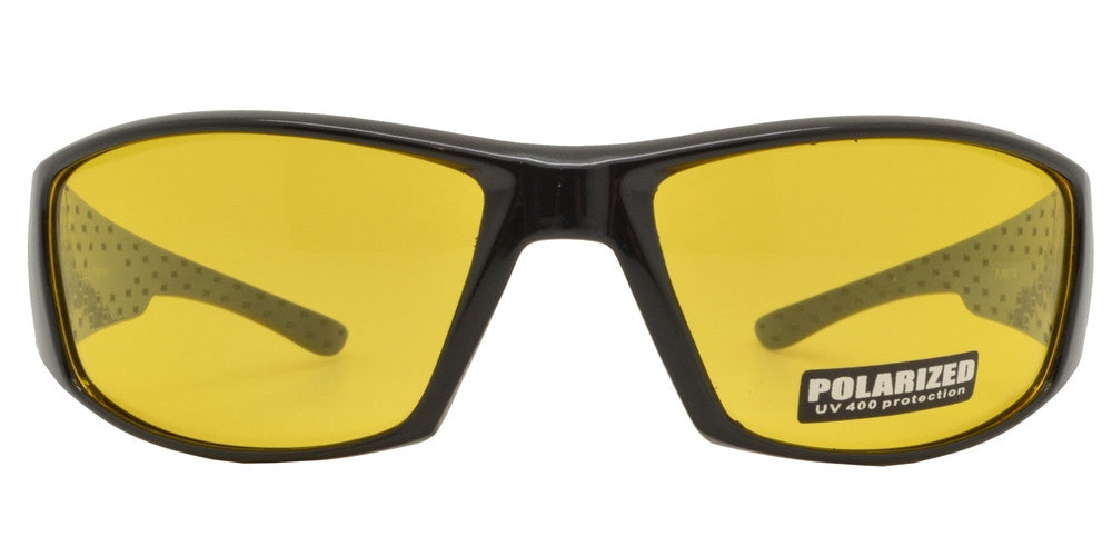 Wholesale - PL 7687 NV - Classic Plastic Wrap Around Polarized Night Vision Sunglasses - Dynasol Eyewear