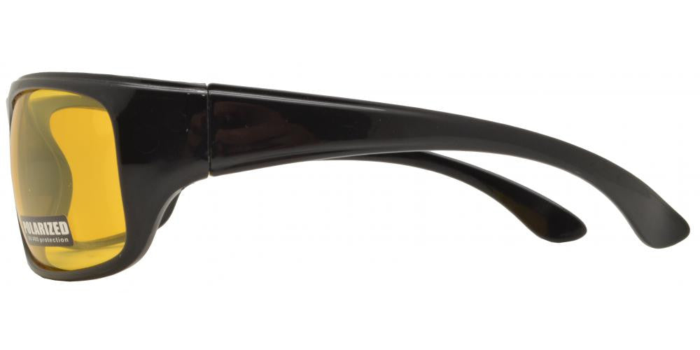 Wholesale - PL 7688 NV - Plastic Sports Wrap Around Polarized Night Vision Sunglasses - Dynasol Eyewear