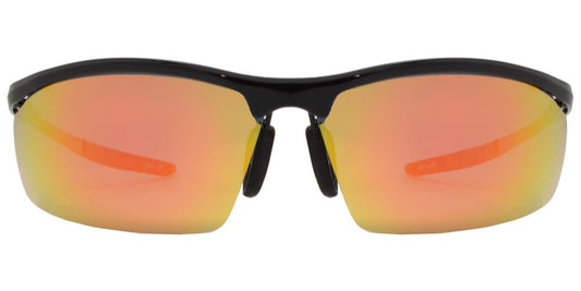 Wholesale - PL 985 RVC - Aluminum Rectangular Half Rimmed Sports Rimless Polarized Sunglasses with Color Mirror Lens - Dynasol Eyewear