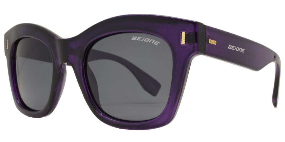 Wholesale - PL Alena - Polarized Horn Rimmed Chunky Plastic Sunglasses - Dynasol Eyewear