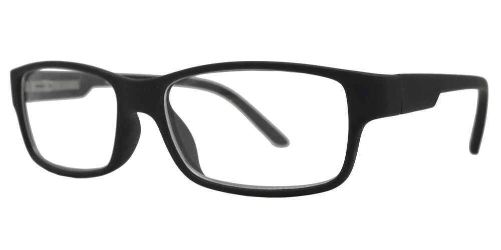 Wholesale - PZ 1484 - Rectangular Horn Rimmed Clear Lens Plastic Sunglasses - Dynasol Eyewear
