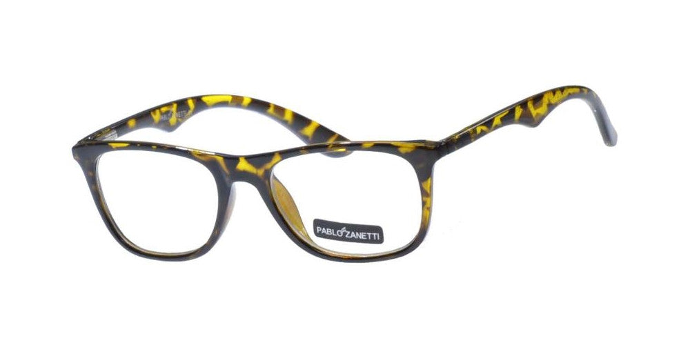 Wholesale - PZ 1486 - Flat Top Classic Horn Rimmed Clear Lens Plastic Sunglasses - Dynasol Eyewear