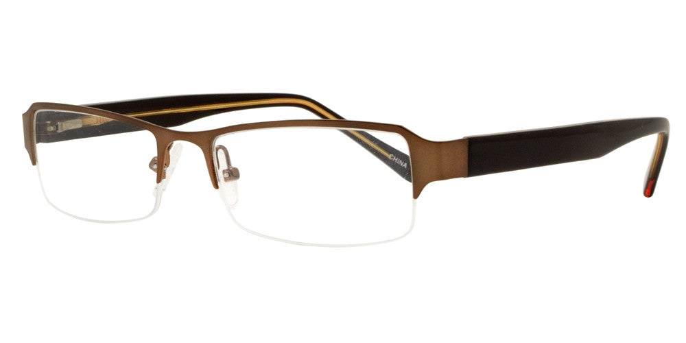 Wholesale - PZ 8736 ST - Half Rimmed Clear Lens Stainless Steel Sunglasses - Dynasol Eyewear