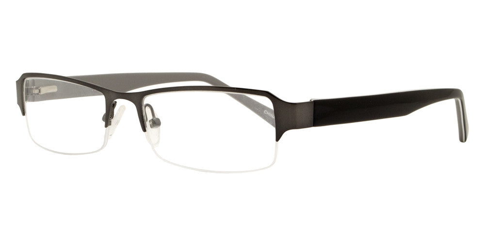 Wholesale - PZ 8736 ST - Half Rimmed Clear Lens Stainless Steel Sunglasses - Dynasol Eyewear