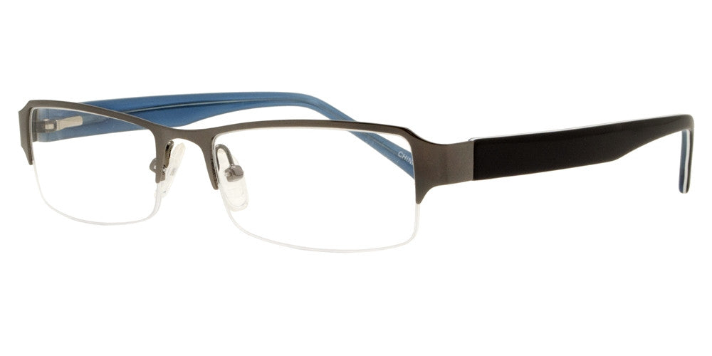 Wholesale - PZ 8736 ST - Half Rimmed Clear Lens Stainless Steel Sunglasses - Dynasol Eyewear