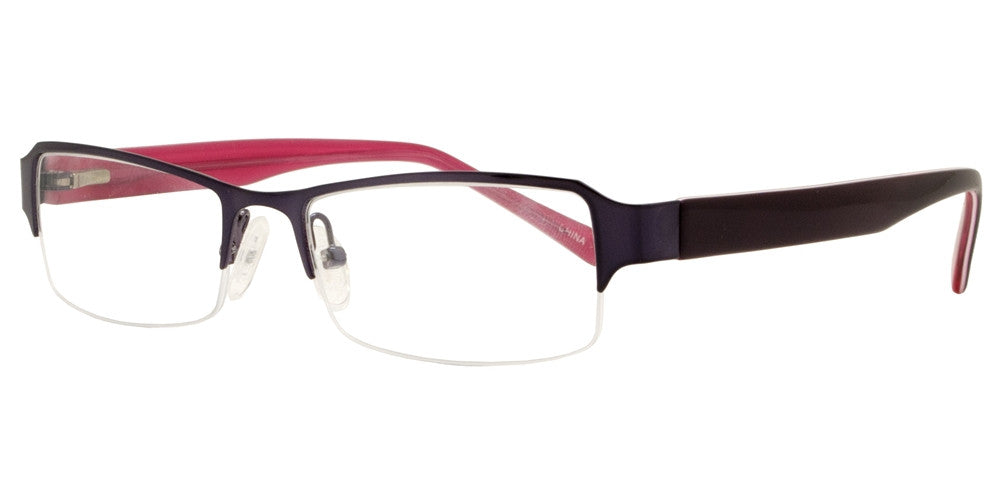 Wholesale - PZ 8736 ST - Half Rimmed Clear Lens Stainless Steel Sunglasses - Dynasol Eyewear