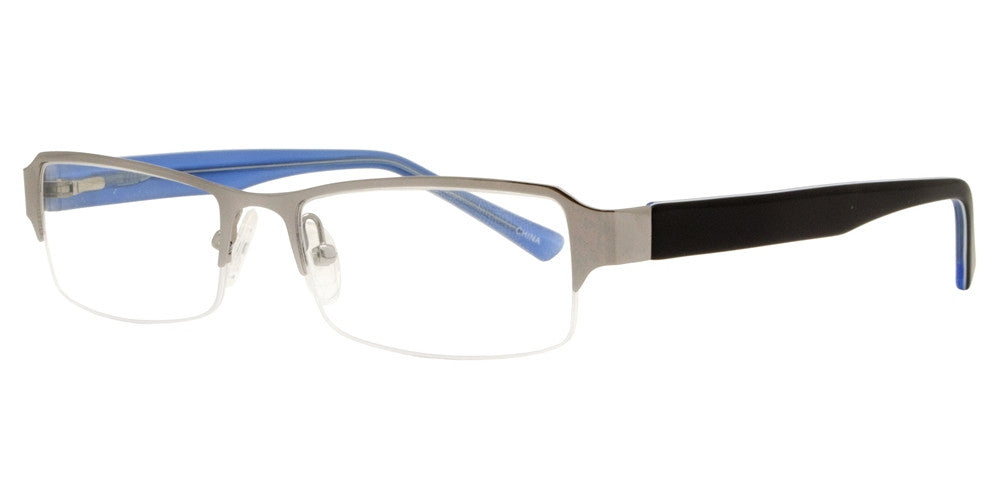 Wholesale - PZ 8736 ST - Half Rimmed Clear Lens Stainless Steel Sunglasses - Dynasol Eyewear