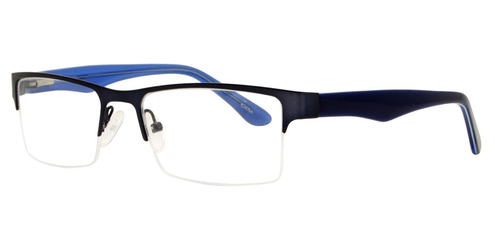 Wholesale - PZ 8737 ST - Half Rimmed Clear Lens Stainless Steel Sunglasses - Dynasol Eyewear