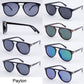 PL Payton - Polarized Flat Top Aviator Plastic Sunglasses