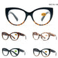 RS 1057 - Large Plastic Cat Eye Reading Glasses with Glitter