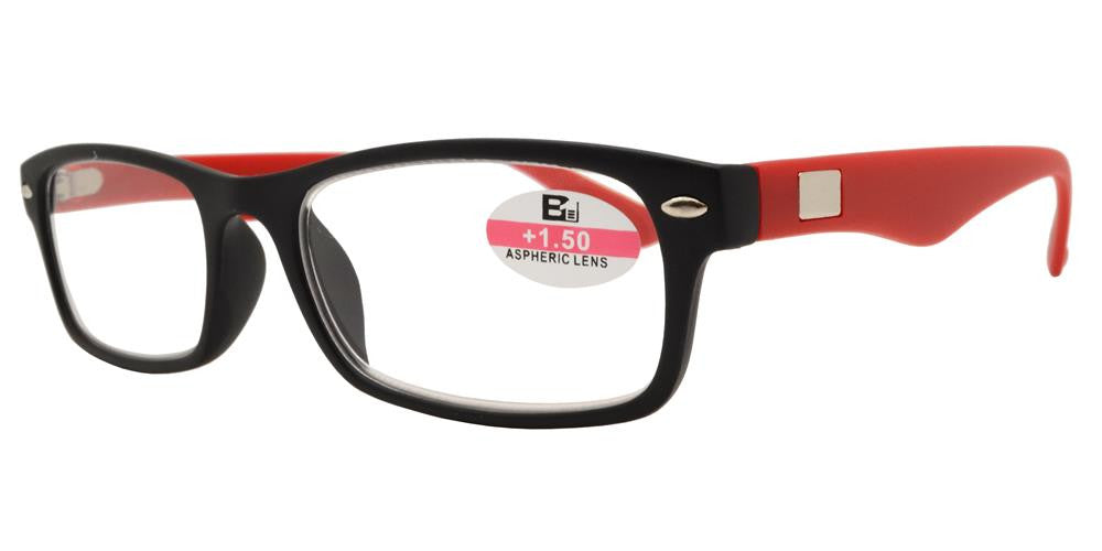 Wholesale - RS 1112 - Rectangular Classic Horn Rimmed Two Tone Plastic Reading Glasses - Dynasol Eyewear