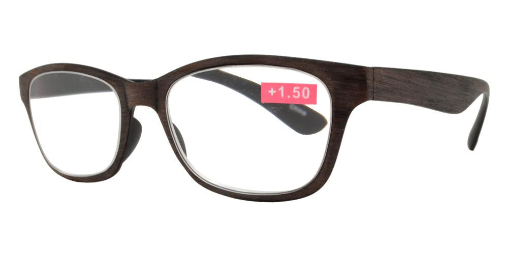 Wholesale - RS 1191 - Classic Horn Rimmed Faux Wood Finish Plastic Reading Glasses - Dynasol Eyewear