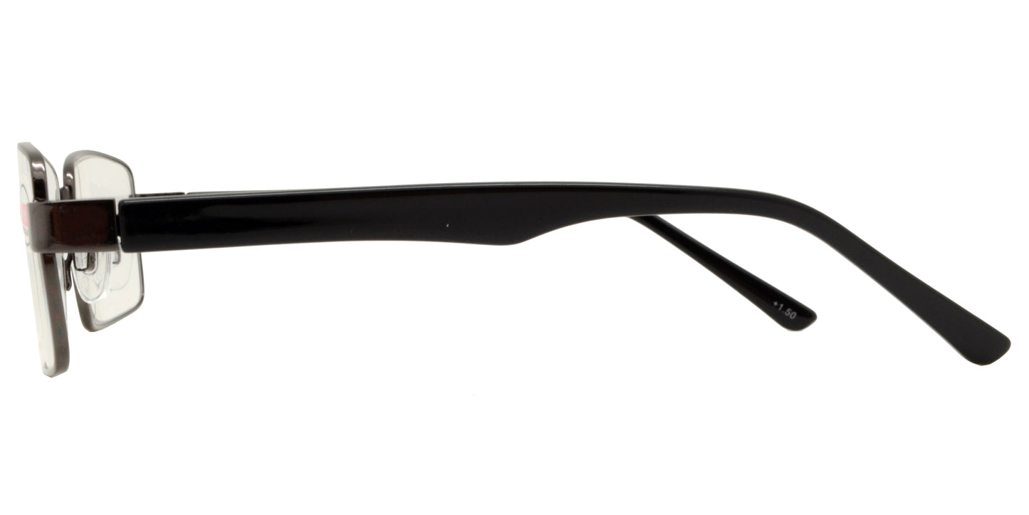 RS 1206 - Rectangular Metal Reading Glasses