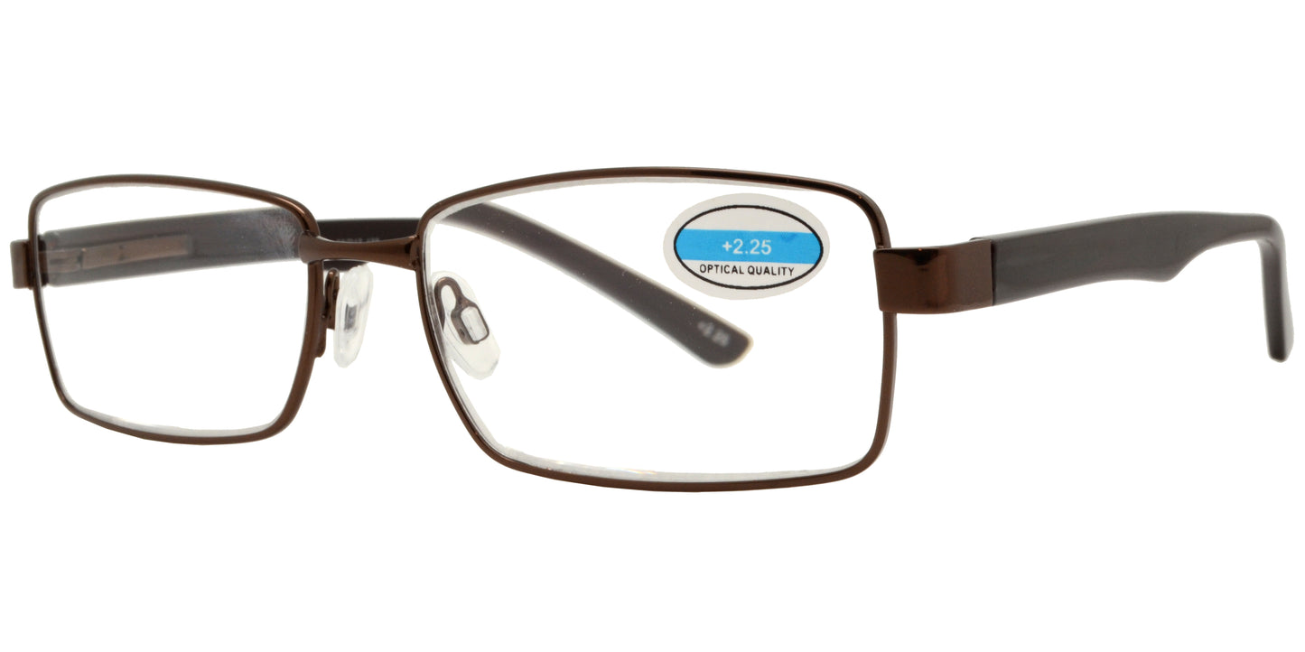 RS 1206 - Rectangular Metal Reading Glasses