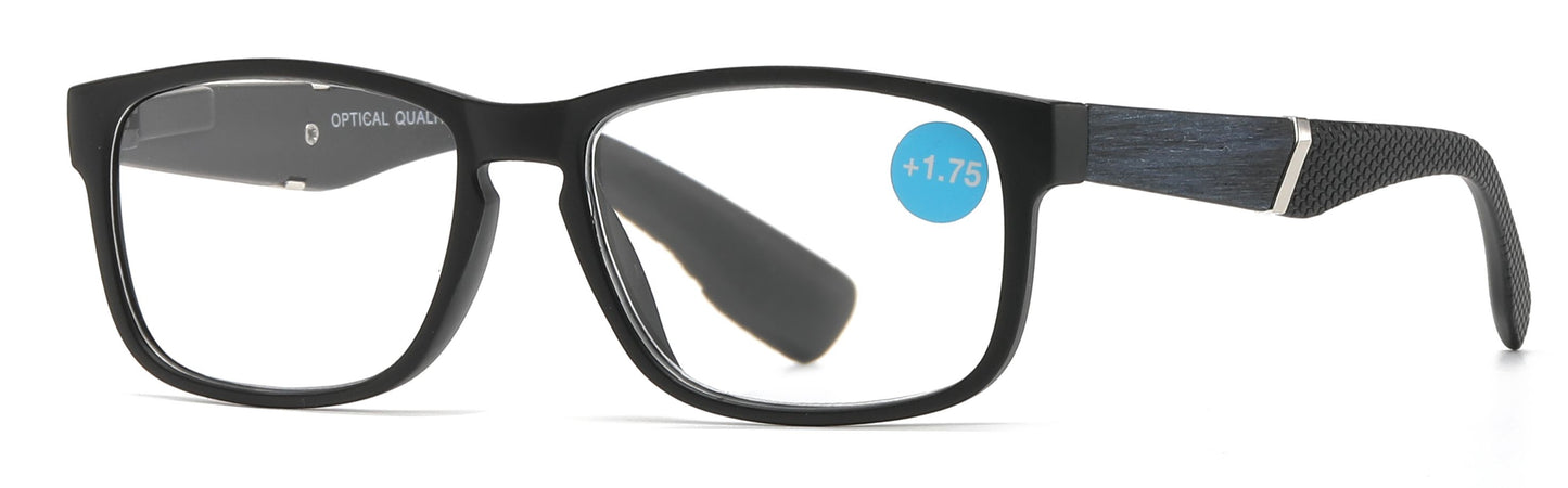 RS 1208 - Plastic Rectangular Reading Glasses with Spring Hinge
