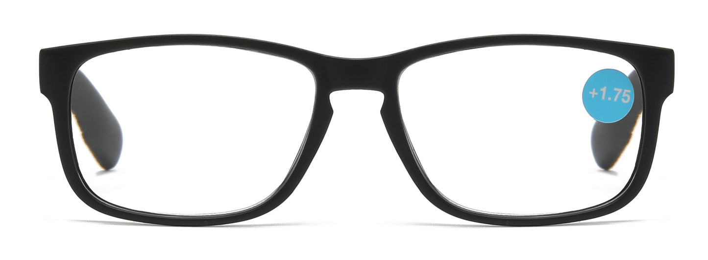 RS 1208 - Plastic Rectangular Reading Glasses with Spring Hinge