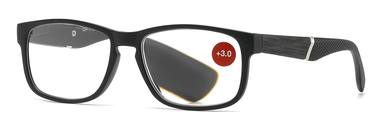RS 1208 - Plastic Rectangular Reading Glasses with Spring Hinge