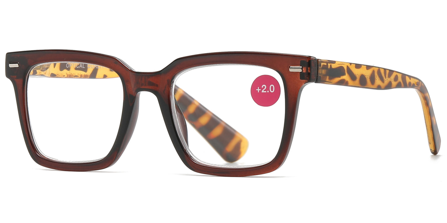 RS 1280 - Plastic Square Reading Sunglasses