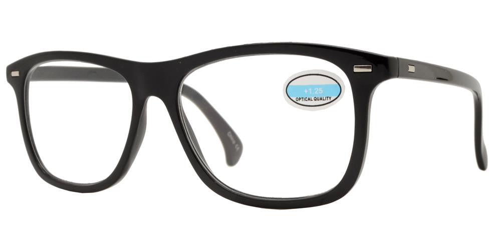 Wholesale - RS 1001 - Classic Horn Rimmed Slim Plastic Reading Glasses - Dynasol Eyewear