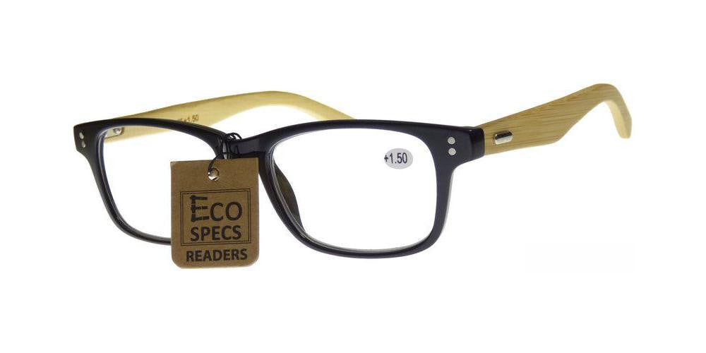 Wholesale - RS 1136 - Classic Horn Rimmed with Bamboo Temple Plastic Reading Glasses - Dynasol Eyewear