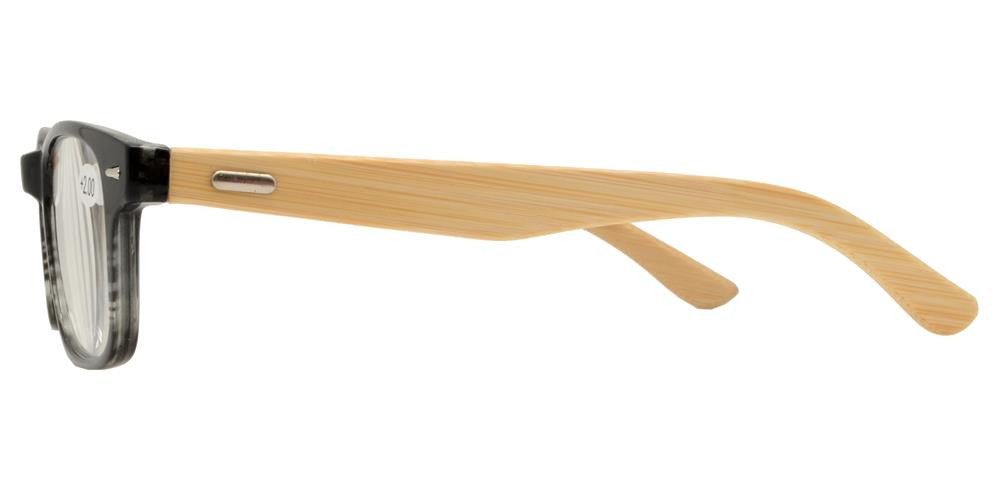 Wholesale - RS 1137 - Classic Horn Rimmed with Bamboo Temple Plastic Reading Glasses - Dynasol Eyewear
