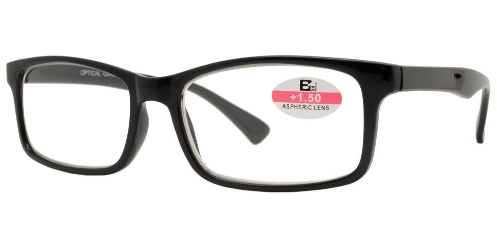 Wholesale - RS 1138 - Rectangular Horn Rimmed Two Tone Plastic Reading Glasses - Dynasol Eyewear