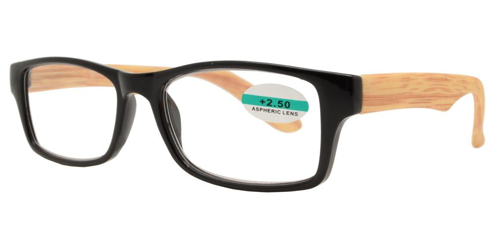 Wholesale - RS 1149 - Wood Printed Plastic Reading Glasses - Dynasol Eyewear
