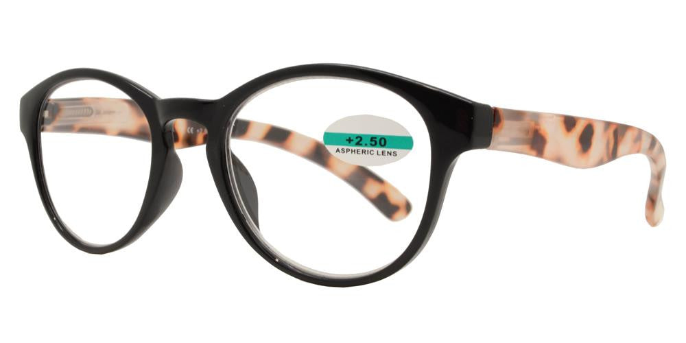 Wholesale - RS 1151 - Round Horn Rimmed with Key Hole Plastic Reading Glasses - Dynasol Eyewear