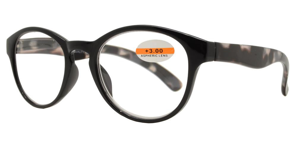 Wholesale - RS 1151 - Round Horn Rimmed with Key Hole Plastic Reading Glasses - Dynasol Eyewear
