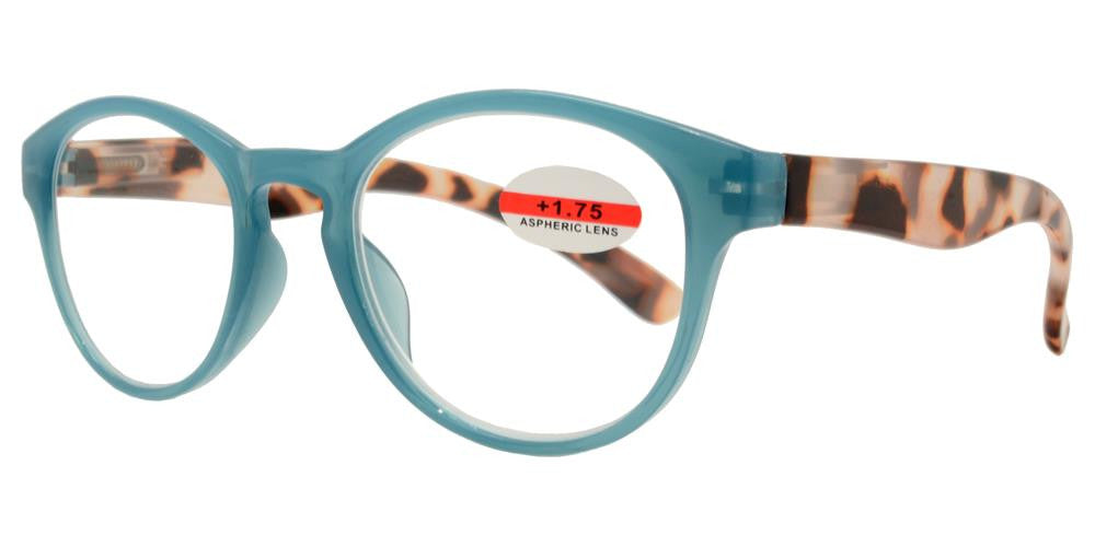 Wholesale - RS 1151 - Round Horn Rimmed with Key Hole Plastic Reading Glasses - Dynasol Eyewear
