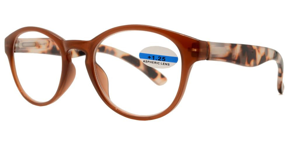 Wholesale - RS 1151 - Round Horn Rimmed with Key Hole Plastic Reading Glasses - Dynasol Eyewear