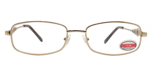 Wholesale - RS 1203 - Oval Frame Chain Detail on Temple Metal Reading Glasses - Dynasol Eyewear