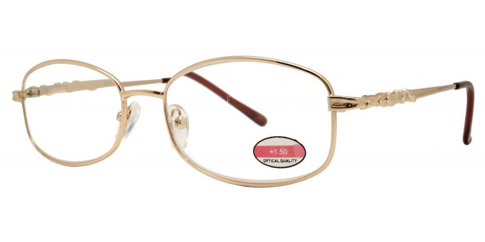 Wholesale - RS 1297 - Butterfly Decorative Temple Metal Reading Glasses - Dynasol Eyewear