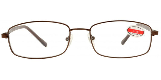 Wholesale - RS 1298 - Classic Rectangular Slim Metal Reading Glasses - Dynasol Eyewear