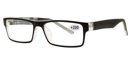 Wholesale - RS 1305 +2.00 - Plastic Rectangular Reading Glasses - Dynasol Eyewear