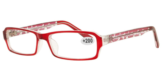 Wholesale - RS 1307 +2.00 - Rectangular Plastic Reading Glasses - Dynasol Eyewear