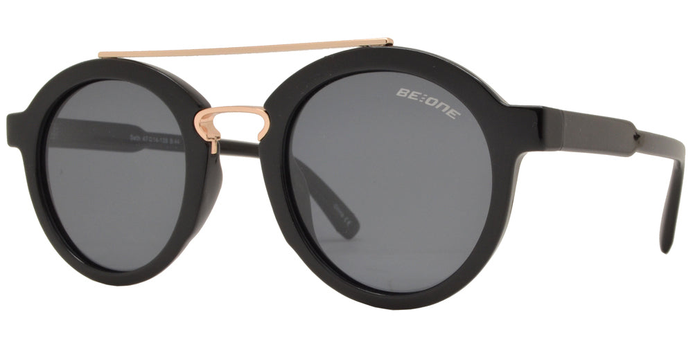 Wholesale - PL Seth - Polarized Round Key Hole Plastic Sunglasses - Dynasol Eyewear