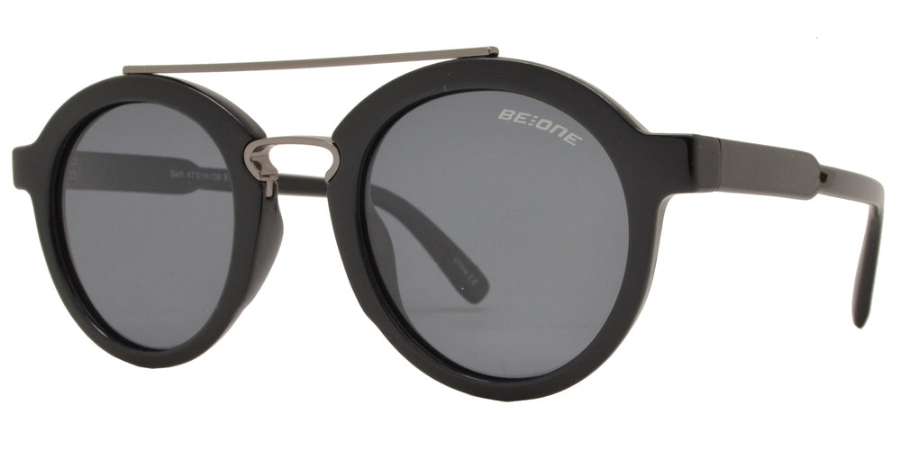 Wholesale - PL Seth - Polarized Round Key Hole Plastic Sunglasses - Dynasol Eyewear