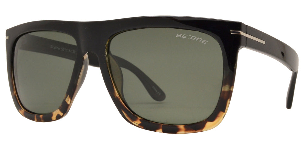 Wholesale - PL Skyline - Polarized Classic Flat Top Square Plastic Sunglasses - Dynasol Eyewear