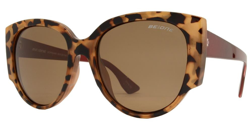 Wholesale - PL Soprano - Polarized Women Retro Cat Eye Plastic Sunglasses - Dynasol Eyewear