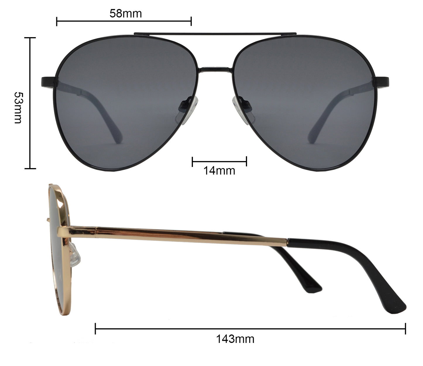 FC 6514 - Thick Frame Oval Shaped Sunglasses