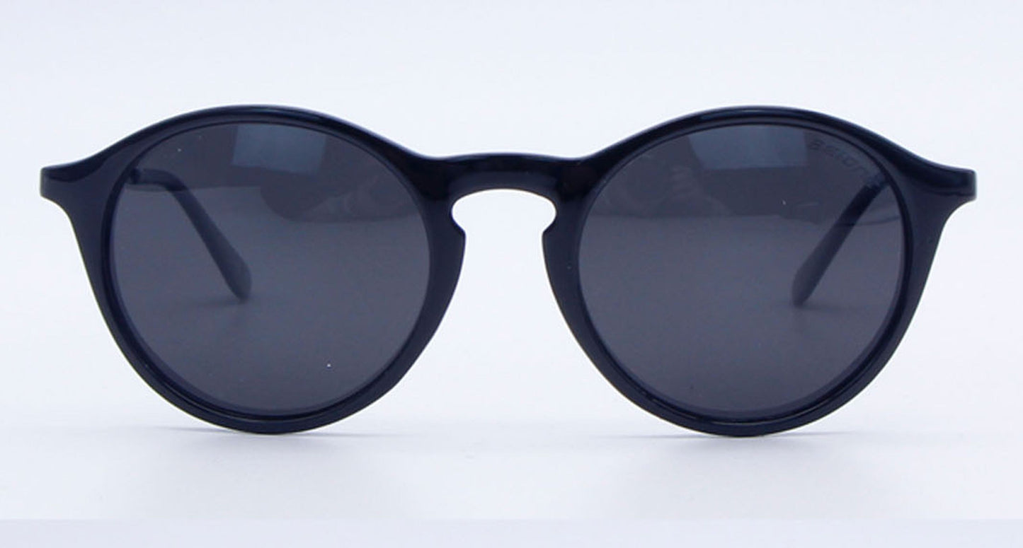 PL Tyler - Polarized Round Horn Rimmed with Keyhole Plastic Sunglasses