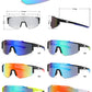 2687 - Semi Rimless Color Mirror One Piece Shield Lens Sports Sunglasses