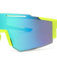 2687 - Semi Rimless Color Mirror One Piece Shield Lens Sports Sunglasses