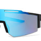 2687 - Semi Rimless Color Mirror One Piece Shield Lens Sports Sunglasses