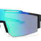 2687 - Semi Rimless Color Mirror One Piece Shield Lens Sports Sunglasses