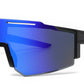 2687 - Semi Rimless Color Mirror One Piece Shield Lens Sports Sunglasses